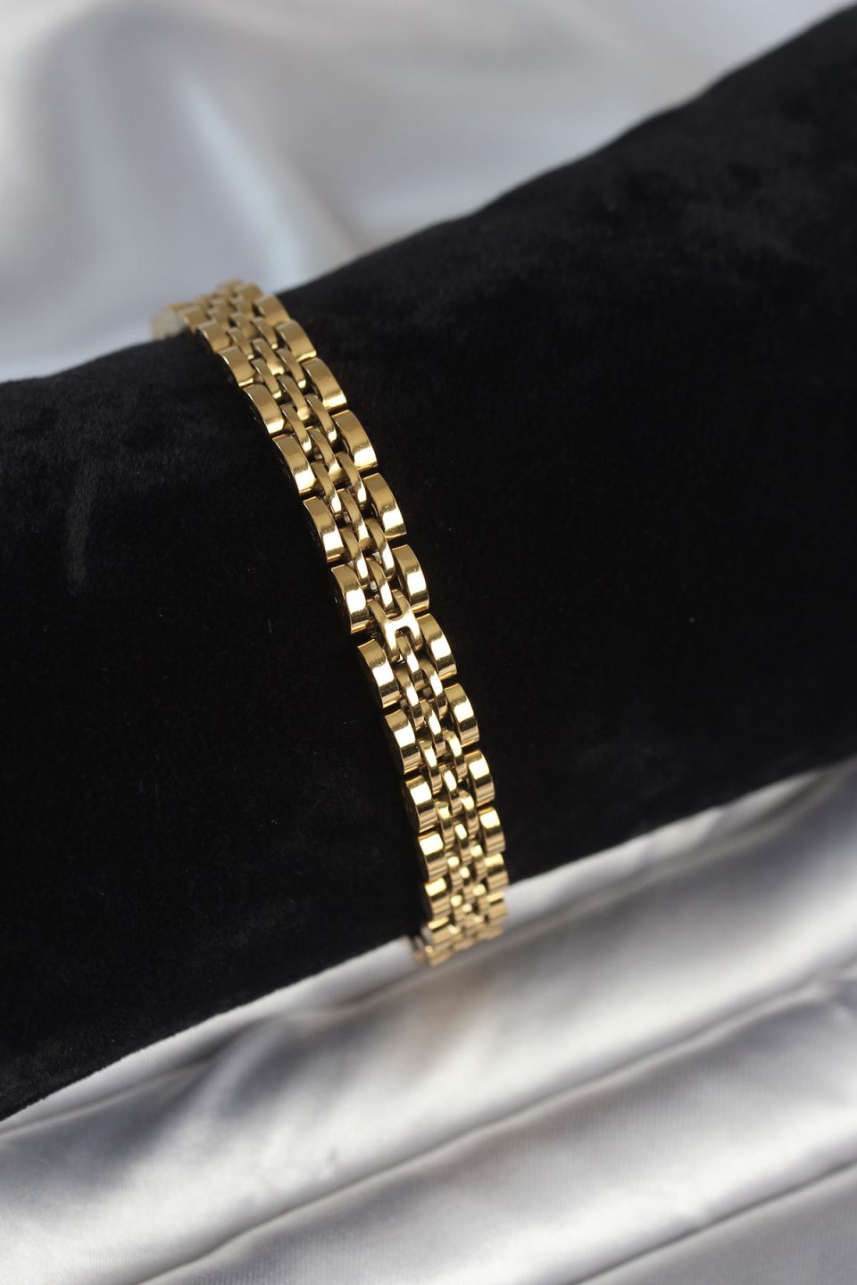 Shekka 316L Çelik 7 mm Kalınlıkta Gold Renkli Erkek Bileklik