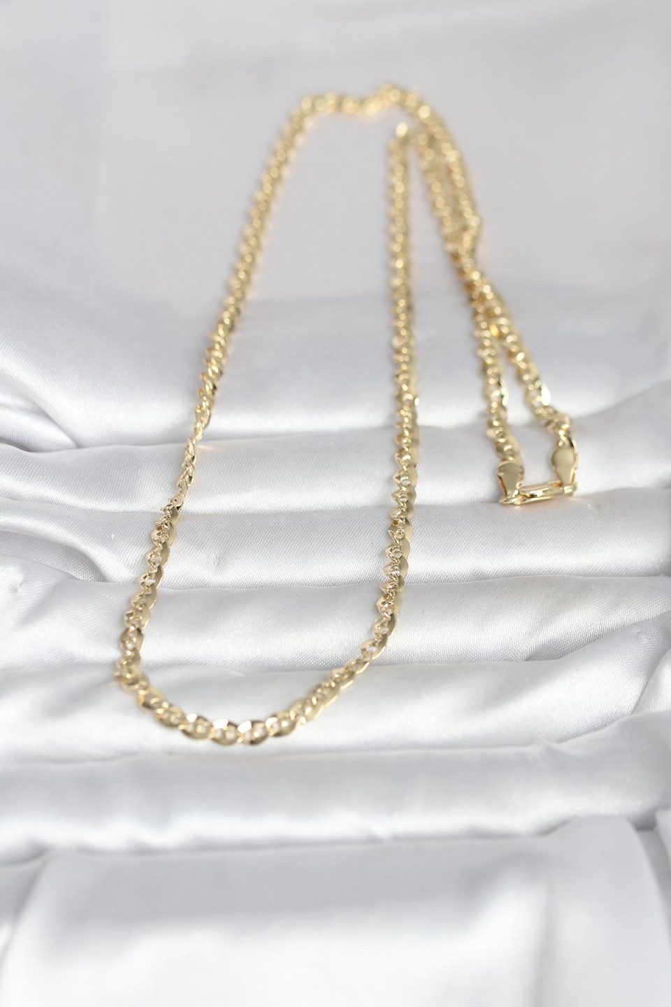 Shekka CM 14K Gold Renk Yassı Oval Zincirli Model 60 cm Kadın Kolye — görsel 2