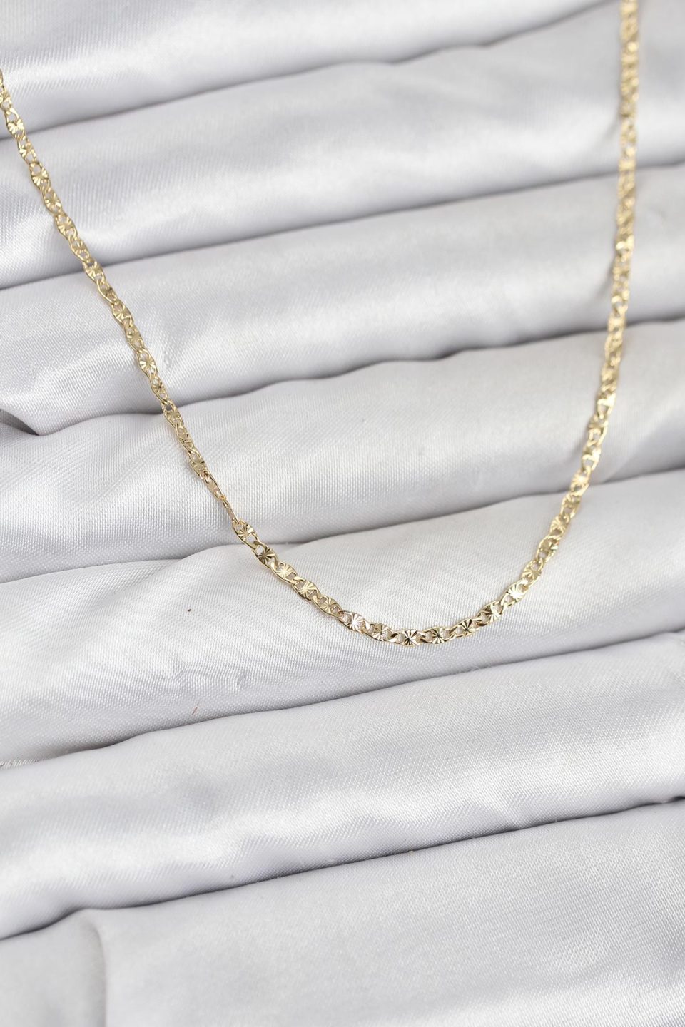 Shekka CM 14K Gold Renk Pirinç Lazer Model 60 cm Kadın Kolye