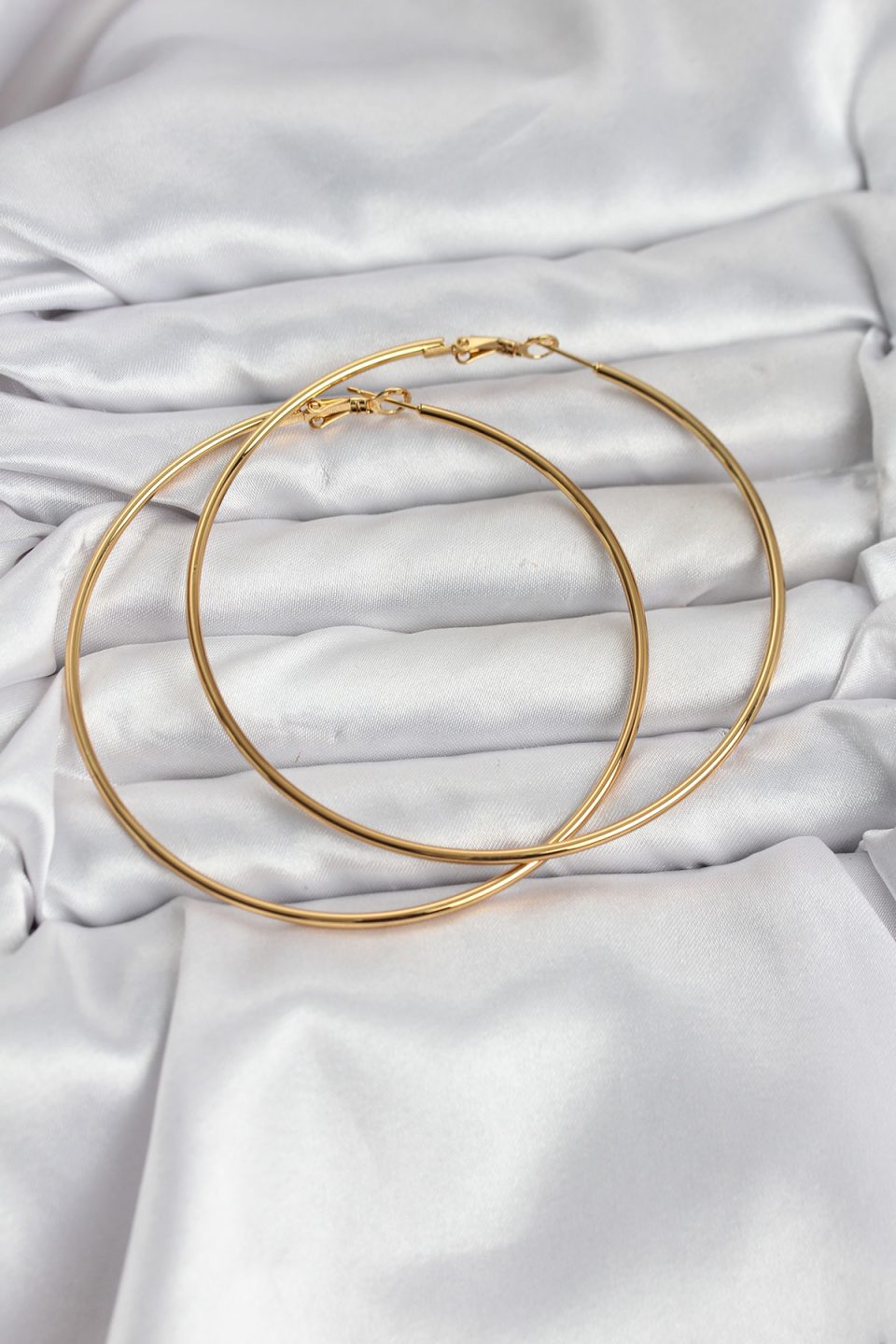 Shekka 316L Çelik Gold Renk 75 mm Halka Küpe