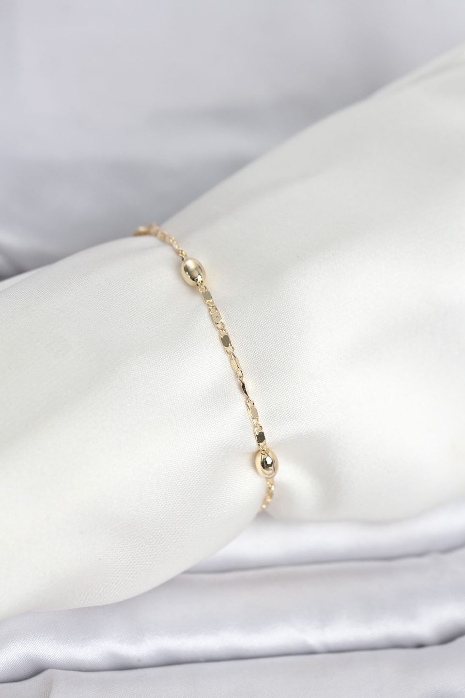 Shekka CM 14K Gold Renk Damla Topçuk Model Kadın Bileklik