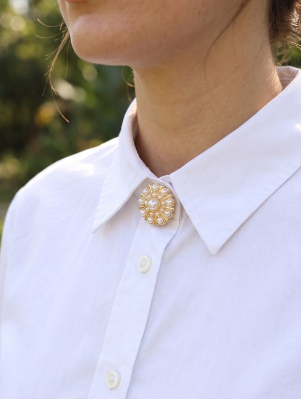 Shekka Vintage Model Gold Renk Düğme veya Manşet Broşu